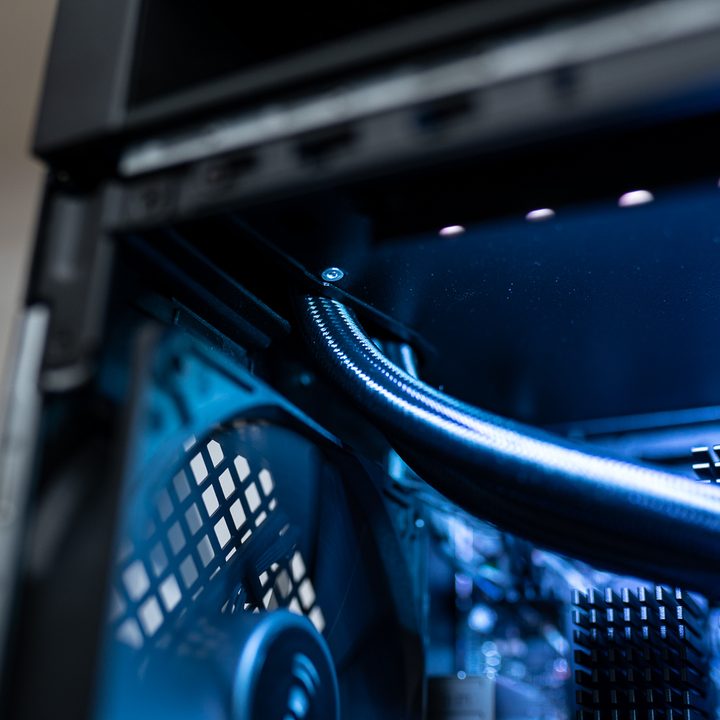 AIO tubes on the HP Omen 45L.