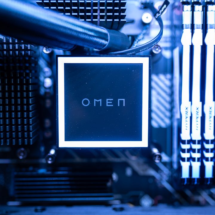 Water block in HP Omen 45L.