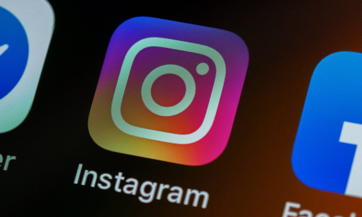 Closeup of the Instagram app icon.