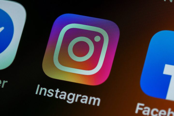 Closeup of the Instagram app icon.