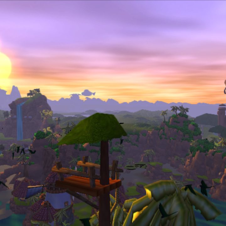 A view of the world in Jak and Daxter: The Precursor Legacy.