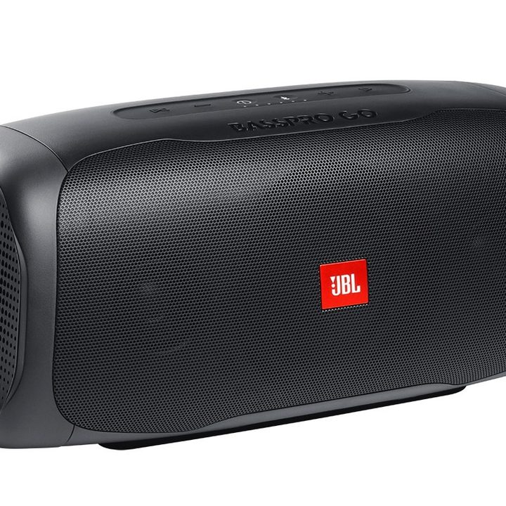 JBL BassPro Go Bluetooth speaker.