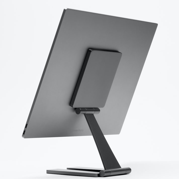 Espresso Display's mounts and accessories magnetically attach to the mobile display.