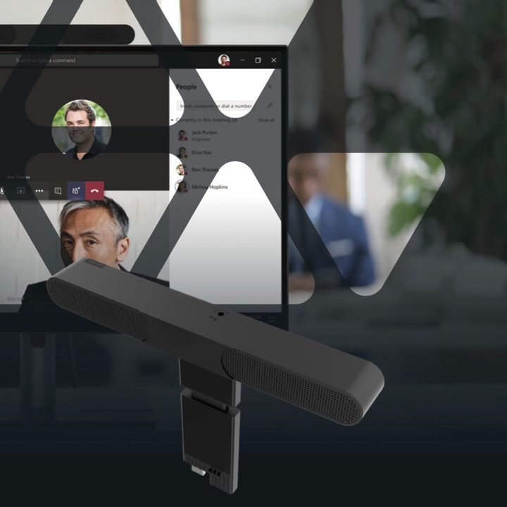 Lenovo's modular VOIP system for its new ThinkVision monitors.