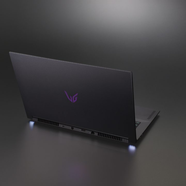 LG UltraGear 17G90Q gaming laptop rear.