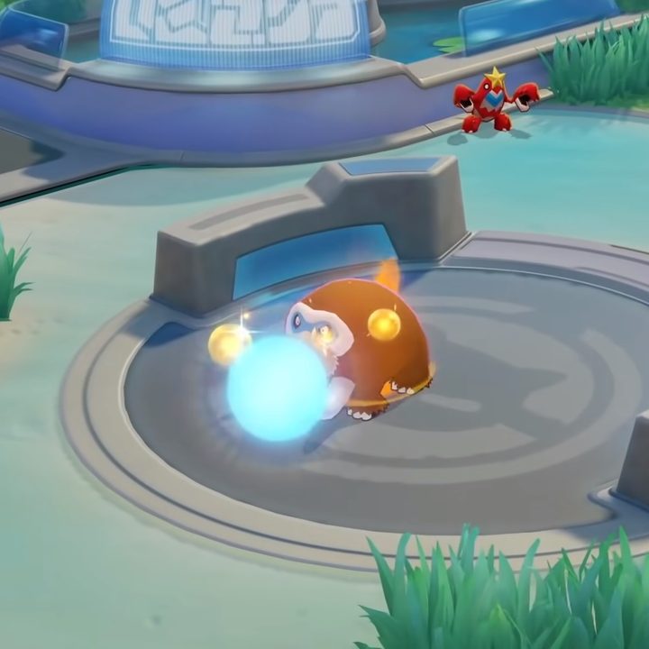 Mamoswine defeats an enemy in Pokémon Unite.