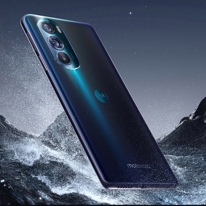 The rear panel of the Moto Edge X30.