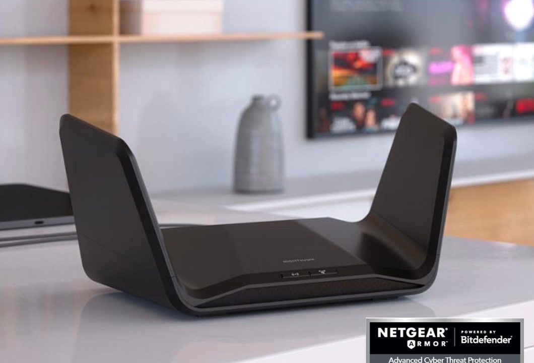 The Nighthawk RAXE300 on a tabletop in a home.