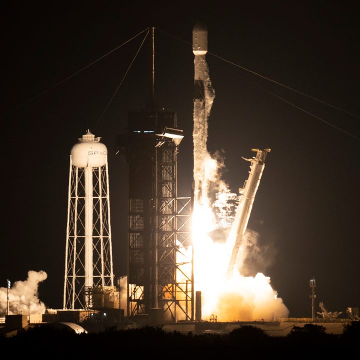 A SpaceX Falcon 9 rocket launches with NASA’s Imaging X-ray Polarimetry Explorer (IXPE) spacecraft onboard.