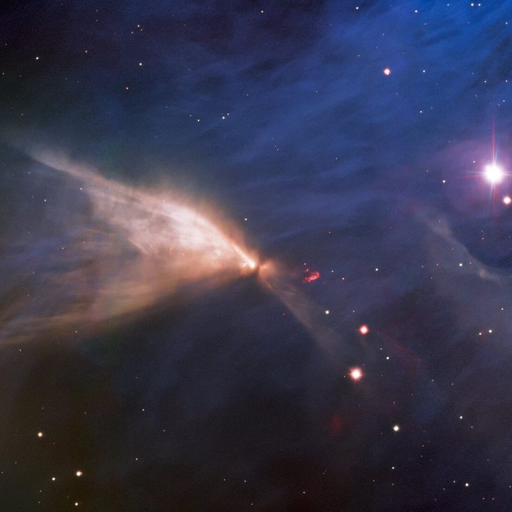A structure known as the Chamaeleon Infrared Nebula, which is located near the center of the even larger Chamaeleon I dark cloud.