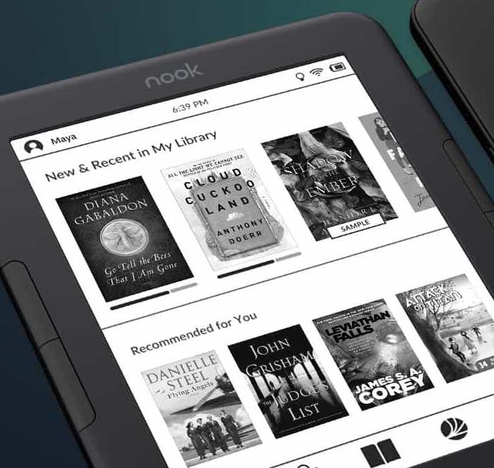 The Nook GlowLight 4 e-reader from Barnes & Noble.