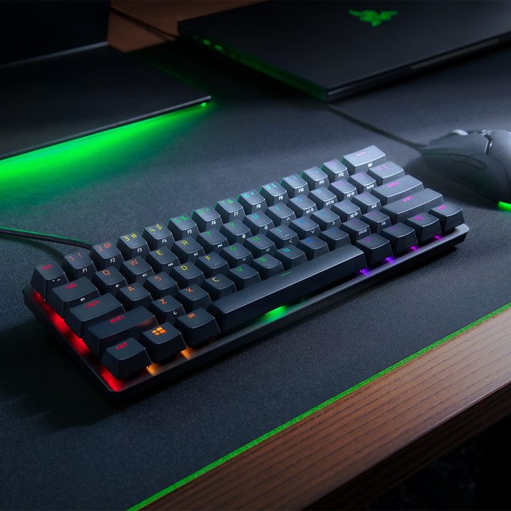 Razer Mini Hunstsman Keyboard with Razer mouse.