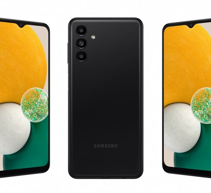 Samsung's Galaxy A13 from multiple angles.