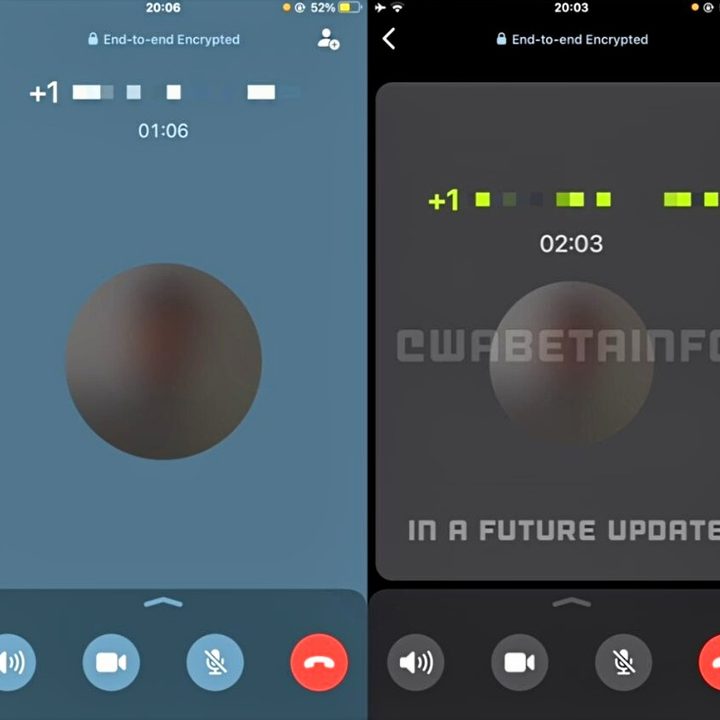 WhatsApp is working on a new interface for voice calls. Credits: WABETAINFO