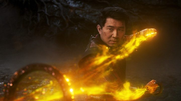 Simu Liu in a fight scene from Shang-Chi and the Legend of the Ten Rings.
