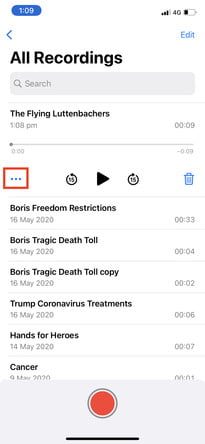 how to use voice memos record audio iphone sharing recording 205x444