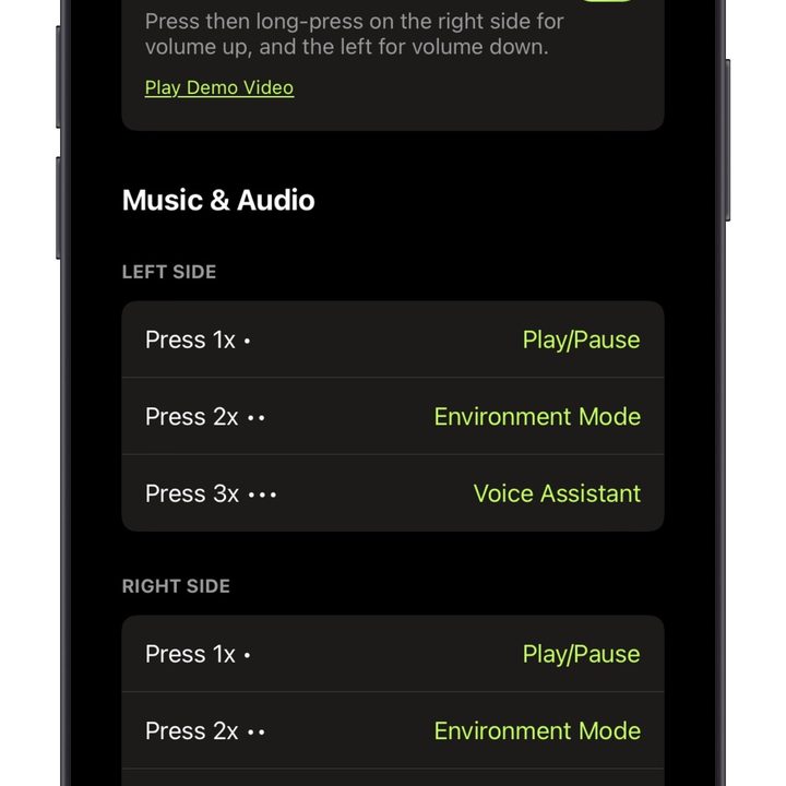 Screenshot of Shure Play app for iOS.