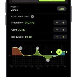 Screenshot of Shure Play app for iOS.