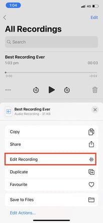 how to use voice memos record audio iphone voicememo