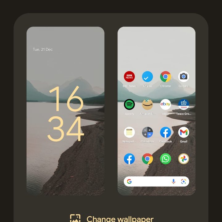 Wallpaper & Style in Android 12.