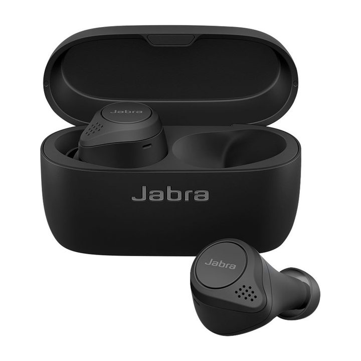 Jabra - Elite 75t True Wireless Active Noise Cancelling In-Ear Headphones - Black