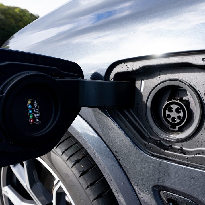 BMW X5 PHEV charge port.