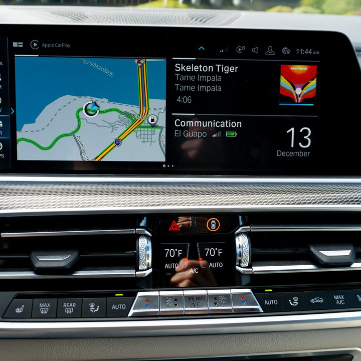 BMW X5 PHEV infotainment screen.