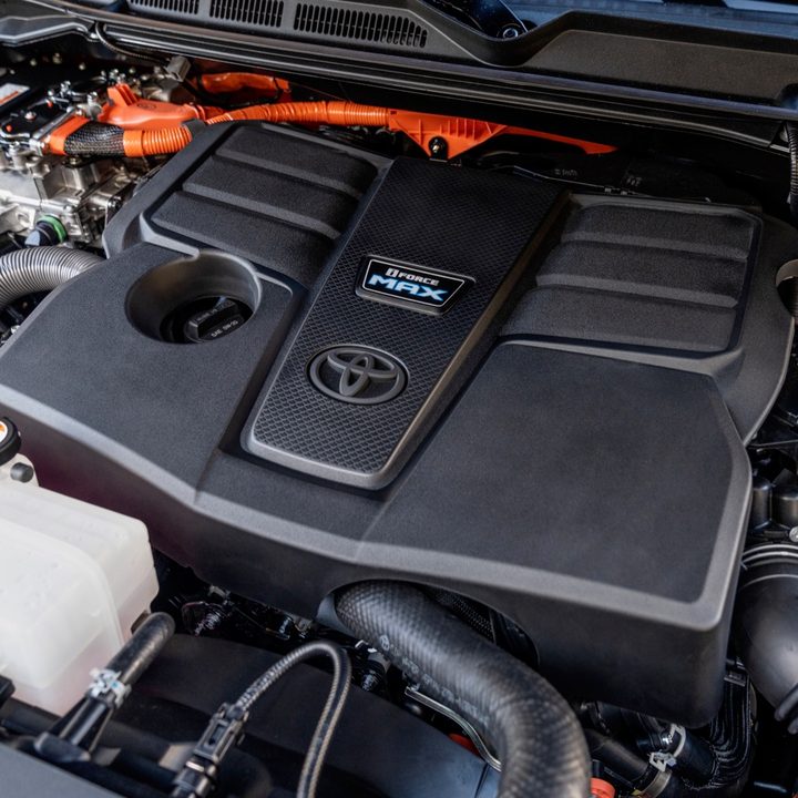 The 2023 Toyota Sequoia's engine.