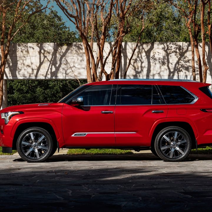 Profile view of the 2023 Toyota Sequoia.