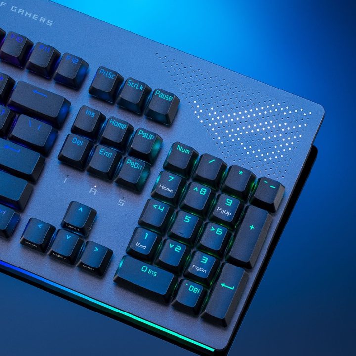 The matrix lights on the corner of the ROG keyboard.