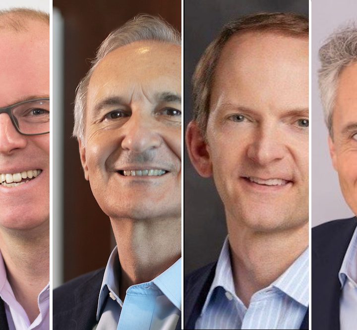 From left Ben Wood (CCS Insight), Enrico Salvatori (Qualcomm), David Christopher (AT&T), and Frank Boulben (Verizon).