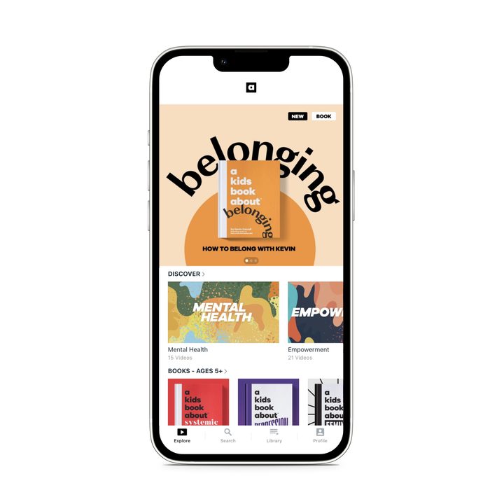 A Kids Company About mobile app UI in use.