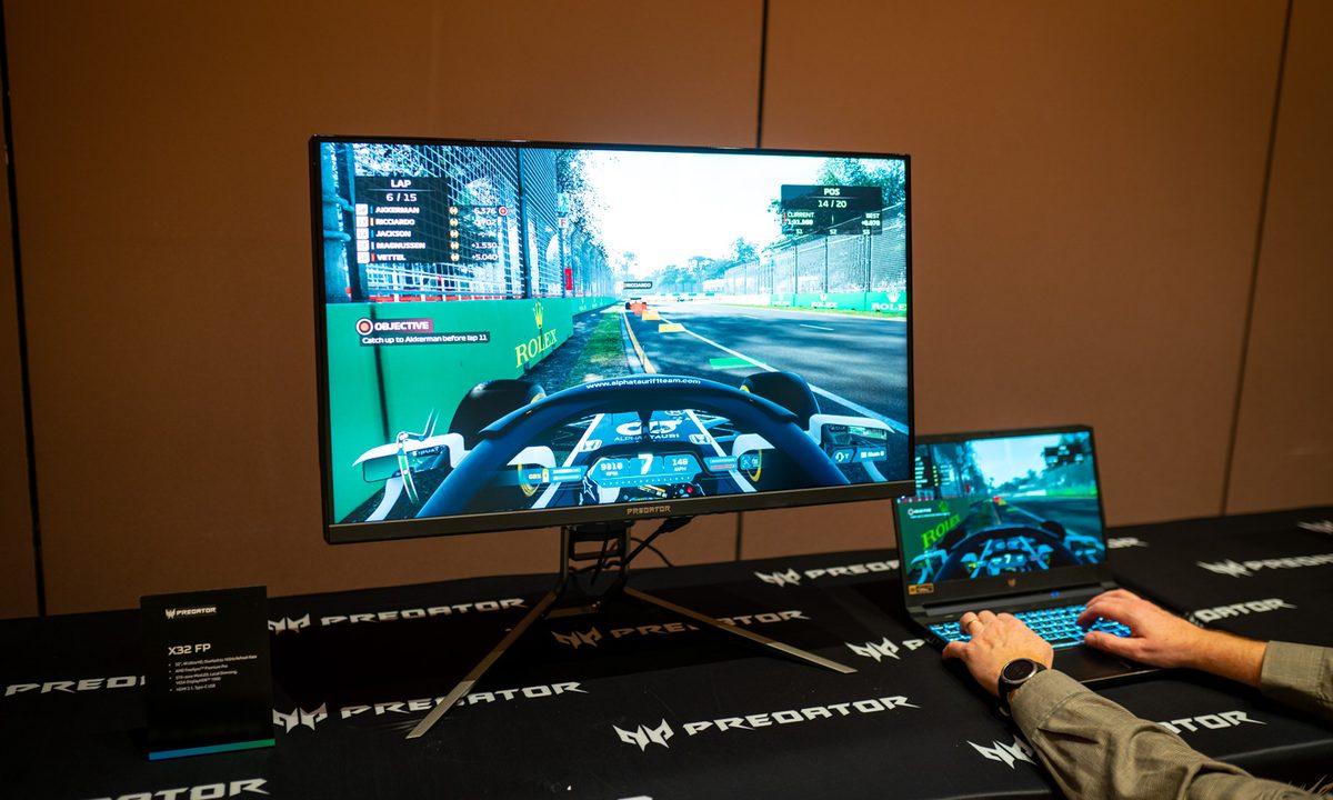 F1 2020 on an Acer Predator X32 FP gaming monitor.