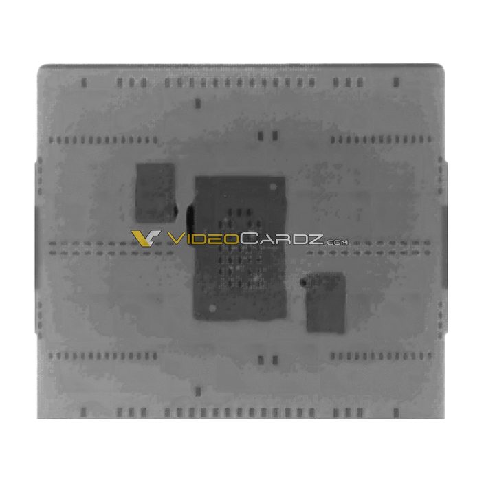 An x-ray of the AMD EPYC Zen 4 Genoa processor.