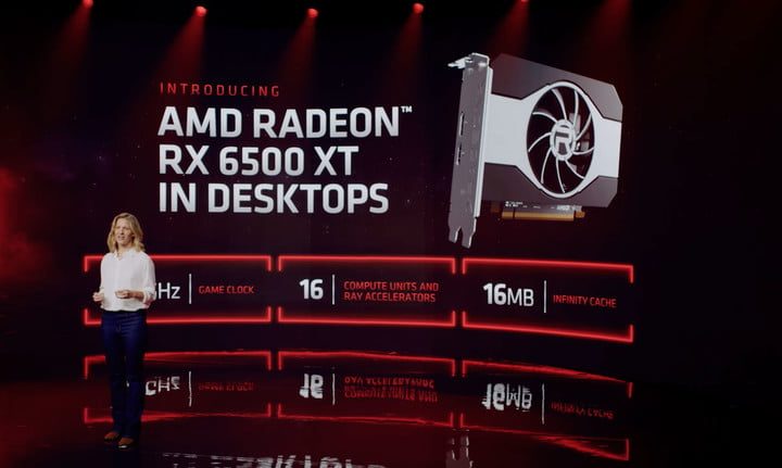 Specs for the AMD RX 6500 XT graphics card.