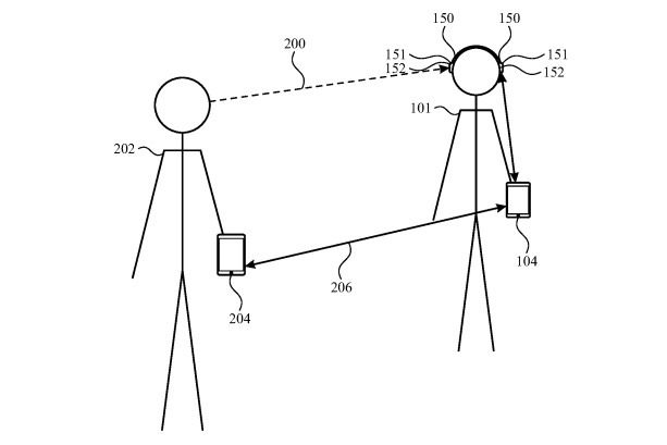 A diagram showing how Apple's ANC interrupt technology could work.