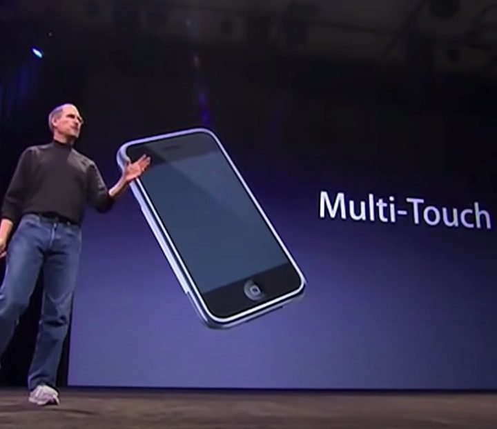 Steve Jobs introducing the iPhone in 2007.