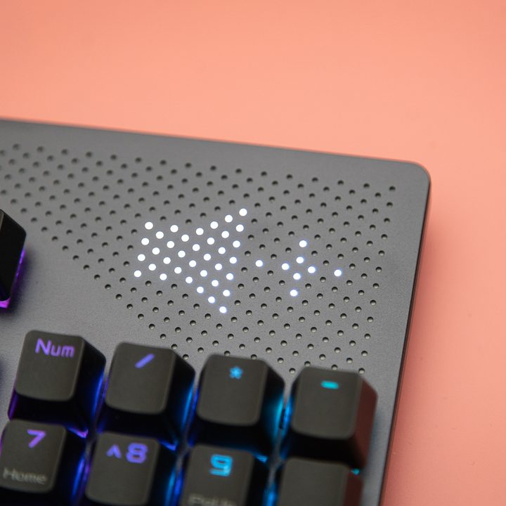 Volume up logo on the ROG Strix Flare II Animate.