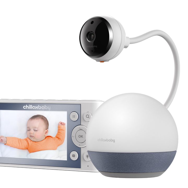 The uniquely designed Baby Mood AI alongside the Parental Unit.
