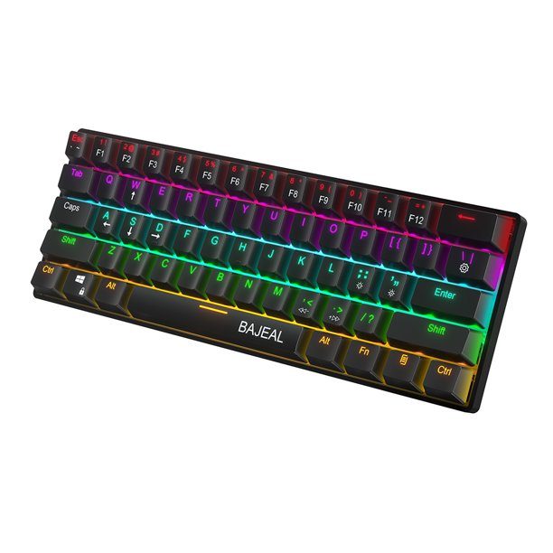 Bajeal compact wireless keyboard backlight side on view
