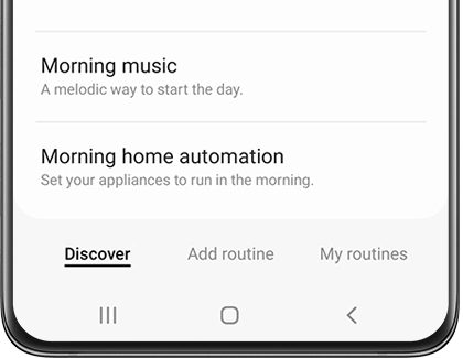 The Discover tab in Routines.