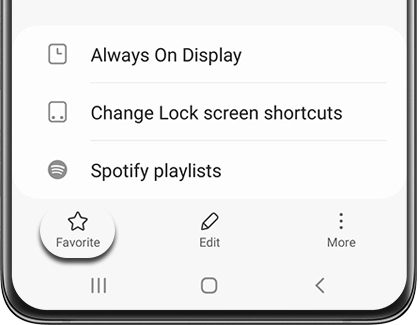 The Favorites option in Routines.