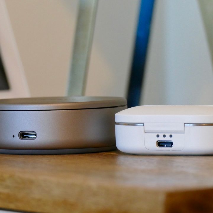Bose SleepBuds 2 and QuietOn 3 cases with the charging ports showing.
