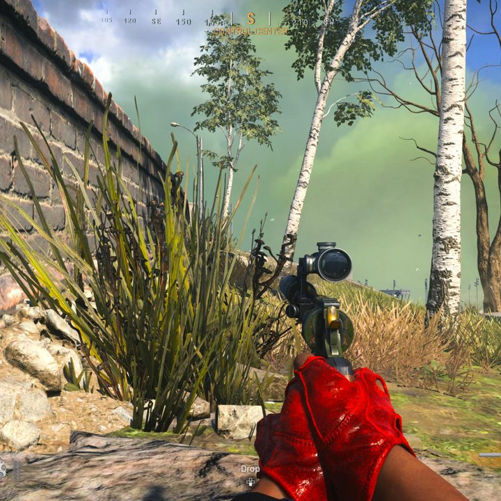 Lying down with handgun in Warzone.