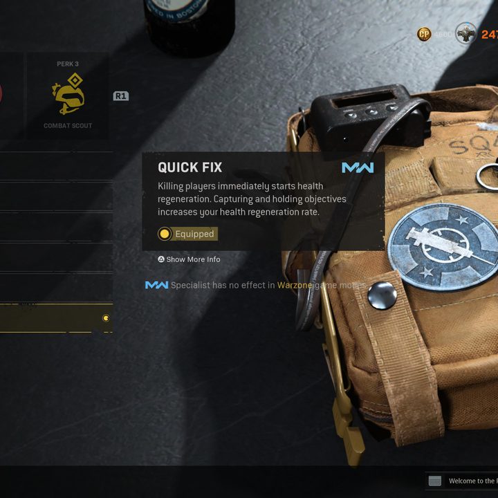 Quick Fix perk in Call of Duty: Warzone.