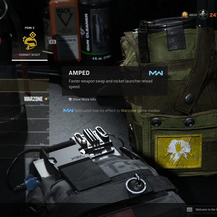 Amped perk in Call of Duty: Warzone.