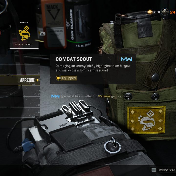Combat Scout perk in Call of Duty: Warzone.