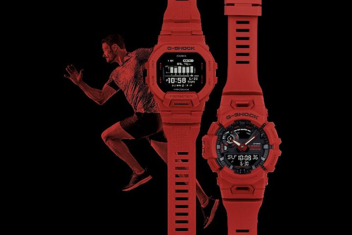 Casio G Shock Burning Red models.