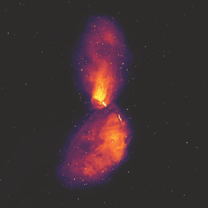 Centaurus A is a giant elliptical active galaxy 12 million light-years away.