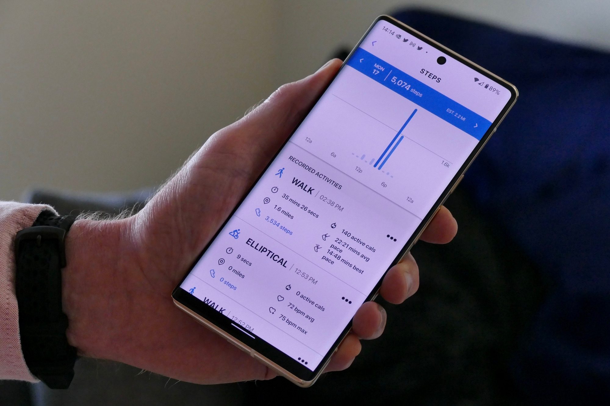 Citizen CZ Smart Hybrid app activity screen.